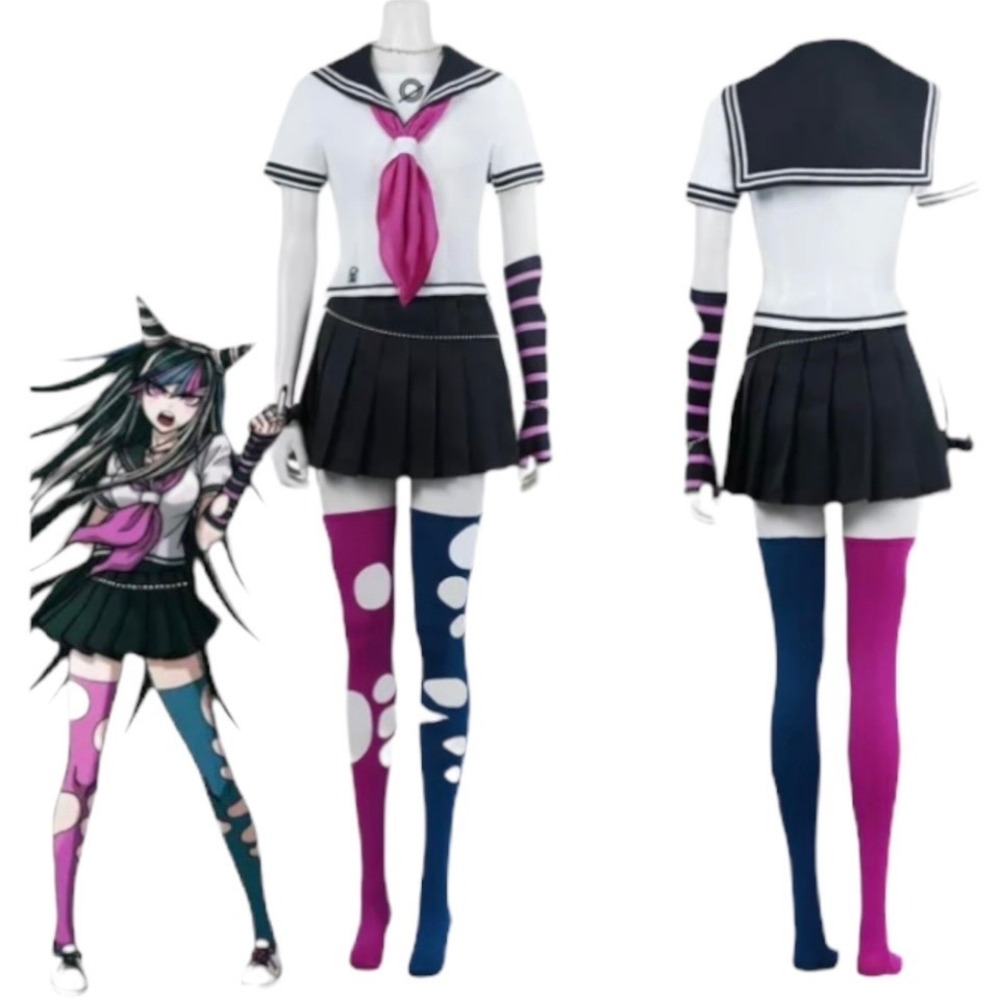 Danganronpa 2 Ibuki Mioda Cosplay Costume Set Sailor Uniform Size M Musician